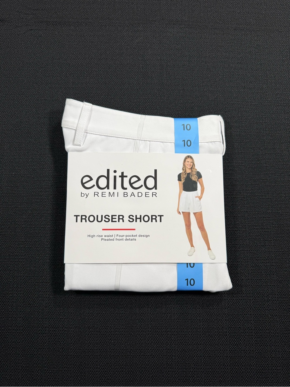 edited by remi bader Women's High-Waist Trouser Shorts‎ — White